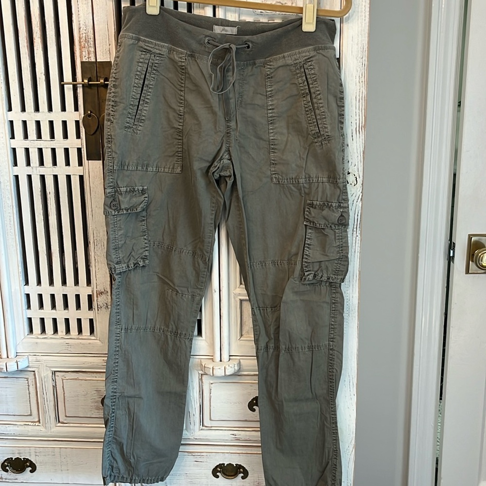 Joie green lightweight drawstring cargo pants